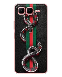 Чехол для Infinix Smart 10 Plus с картинкой «Gucci — змея на полосе»