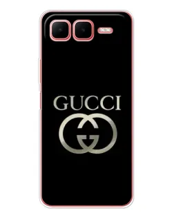 Чехол для Infinix Smart 10 Plus с картинкой «Gucci — золото на черном»