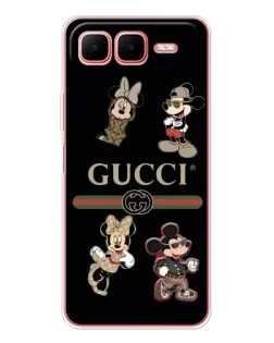 Чехол для Infinix Smart 10 Plus с картинкой «Gucci — герои Disney и монограмма»