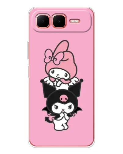 Чехол для Infinix Smart 10 Plus с картинкой «My Melody и Kuromi»
