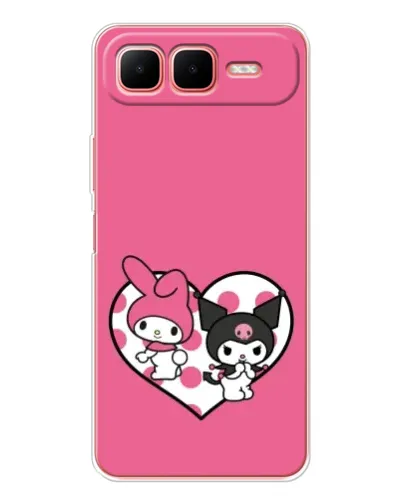 Чехол для Infinix Smart 10 Plus с картинкой «Kuromi и My Melody»
