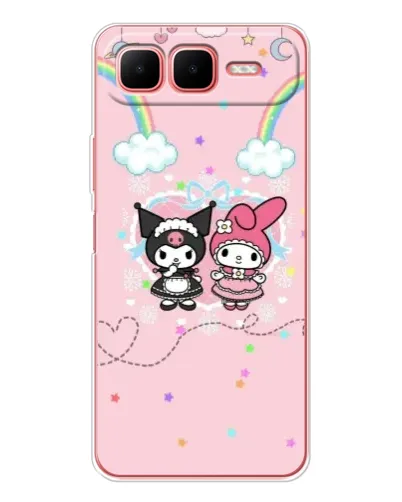 Чехол для Infinix Smart 10 Plus с картинкой «My Melody и Kuromi»