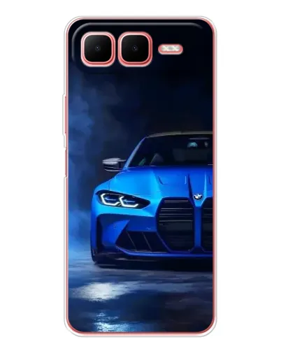 Чехол для Infinix Smart 10 Plus с картинкой «Голубая BMW M4» Чехол для Infinix Smart 10 Plus с картинкой «Голубая BMW M4»