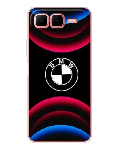 Чехол для Infinix Smart 10 Plus с картинкой «Логотип BMW и неоновые дуги» Чехол для Infinix Smart 10 Plus с картинкой «Логотип BMW и неоновые дуги»