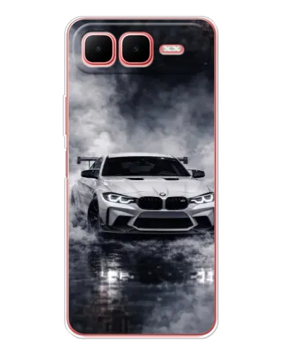 Чехол для Infinix Smart 10 Plus с картинкой «BMW сквозь туман» Чехол для Infinix Smart 10 Plus с картинкой «BMW сквозь туман»