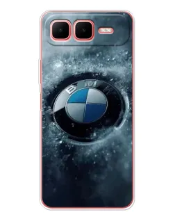 Чехол для Infinix Smart 10 Plus с картинкой «Логотип BMW — лед»