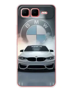 Чехол для Infinix Smart 10 Plus с картинкой «BMW в белом дыму»