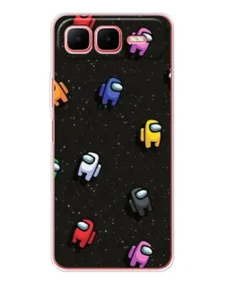 Чехол для Infinix Smart 10 Plus с картинкой «Космический паттерн Among Us»