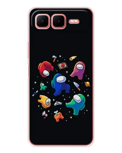 Чехол для Infinix Smart 10 Plus с картинкой «Among Us космос» Чехол для Infinix Smart 10 Plus с картинкой «Among Us космос»