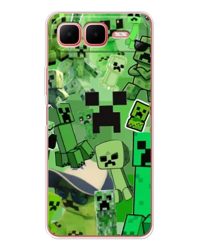 Чехол для Infinix Smart 10 Plus с картинкой «Криперы Minecraft» Чехол для Infinix Smart 10 Plus с картинкой «Криперы Minecraft»