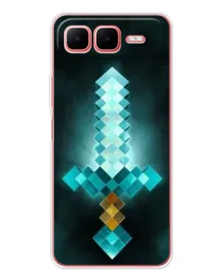 Чехол для Infinix Smart 10 Plus с картинкой «Алмазный меч неон»