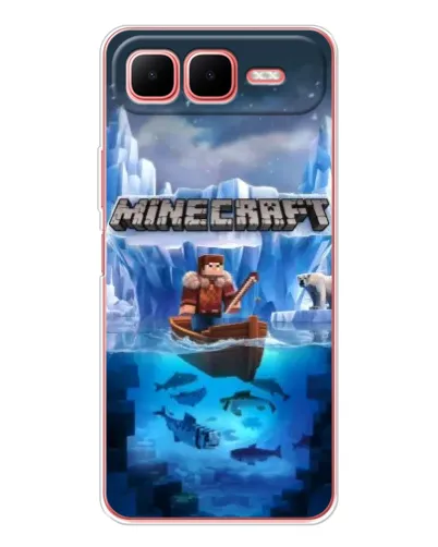 Чехол для Infinix Smart 10 Plus с картинкой «Minecraft ледяной мир» Чехол для Infinix Smart 10 Plus с картинкой «Minecraft ледяной мир»