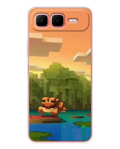 Чехол для Infinix Smart 10 Plus с картинкой «Майнкрафт закат солнца» Чехол для Infinix Smart 10 Plus с картинкой «Майнкрафт закат солнца»