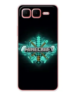 Чехол для Infinix Smart 10 Plus с картинкой «Minecraft Diamond лого»