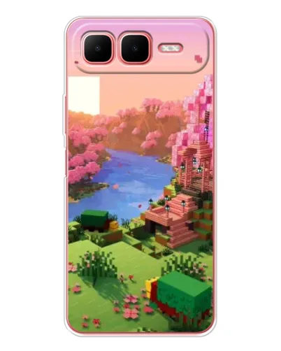 Чехол для Infinix Smart 10 Plus с картинкой «Розовое дерево Minecraft» Чехол для Infinix Smart 10 Plus с картинкой «Розовое дерево Minecraft»