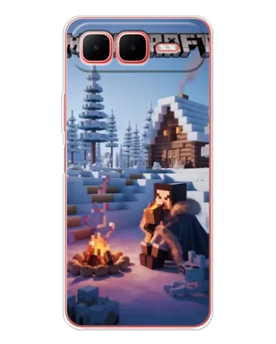 Чехол для Infinix Smart 10 Plus с картинкой «Зимний Minecraft» Чехол для Infinix Smart 10 Plus с картинкой «Зимний Minecraft»