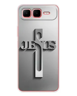 Чехол для Infinix Smart 10 Plus с картинкой «Металлический крест Jesus» Чехол для Infinix Smart 10 Plus с картинкой «Металлический крест Jesus»