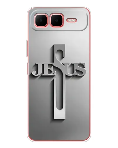Чехол для Infinix Smart 10 Plus с картинкой «Металлический крест Jesus» Чехол для Infinix Smart 10 Plus с картинкой «Металлический крест Jesus»