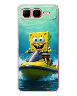 Чохол для Infinix Smart 10 Plus з картинкою «Спанч Боб на гідроциклі» Чохол для Infinix Smart 10 Plus з картинкою «Спанч Боб на гідроциклі»