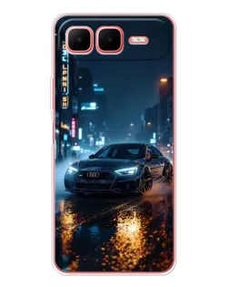 Чехол для Infinix Smart 10 Plus с картинкой «Ночной город и Audi» Чехол для Infinix Smart 10 Plus с картинкой «Ночной город и Audi»