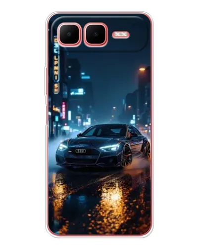 Чехол для Infinix Smart 10 Plus с картинкой «Ночной город и Audi» Чехол для Infinix Smart 10 Plus с картинкой «Ночной город и Audi»