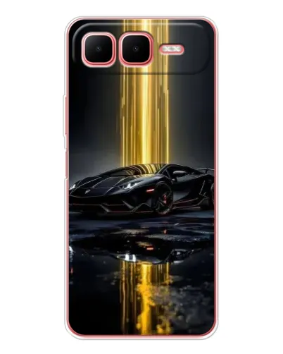 Чехол для Infinix Smart 10 Plus с картинкой «Ночной Lamborghini драйв»