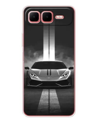 Чехол для Infinix Smart 10 Plus с картинкой «Lamborghini симметрия дорог»