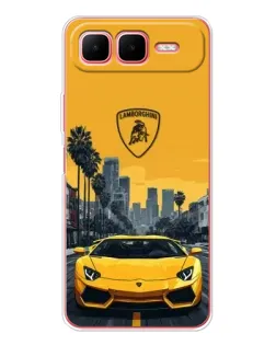 Чехол для Infinix Smart 10 Plus с картинкой «Желтый Lamborghini город» Чехол для Infinix Smart 10 Plus с картинкой «Желтый Lamborghini город»