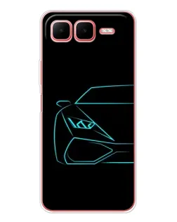 Чехол для Infinix Smart 10 Plus с картинкой «Голубой силуэт Lamborghini» Чехол для Infinix Smart 10 Plus с картинкой «Голубой силуэт Lamborghini»