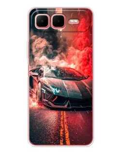Чехол для Infinix Smart 10 Plus с картинкой «Lamborghini красный дым» Чехол для Infinix Smart 10 Plus с картинкой «Lamborghini красный дым»