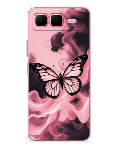 Чохол для Infinix Smart 10 Plus з картинкою «Метелик у диму»