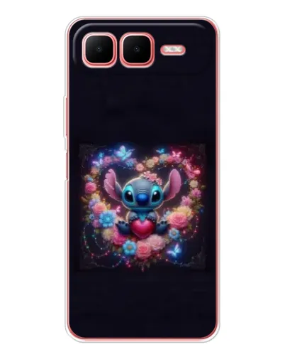 Чохол для Infinix Smart 10 Plus з картинкою «Stitch у квітах»