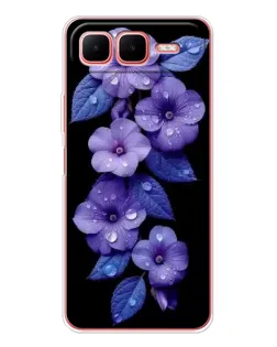 Чехол для Infinix Smart 10 Plus с картинкой «Фиолетовые цветы с росою» Чехол для Infinix Smart 10 Plus с картинкой «Фиолетовые цветы с росою»