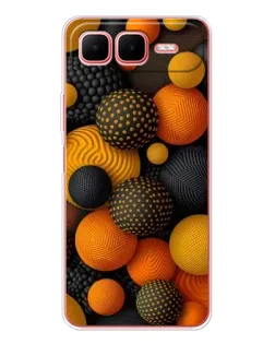 Чохол для Infinix Smart 10 Plus з картинкою «Об'ємні помаранчеві сфери»