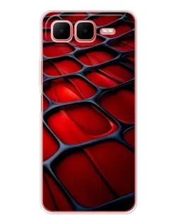 Чохол для Infinix Smart 10 Plus з картинкою «Червона глянцева сітка»