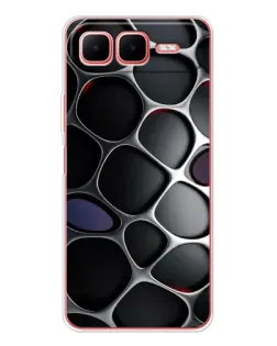 Чохол для Infinix Smart 10 Plus з картинкою «Об'ємна темна решітка»