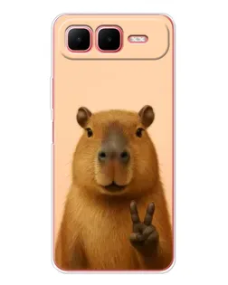 Чехол для Infinix Smart 10 Plus с картинкой «Капибара виктория» Чехол для Infinix Smart 10 Plus с картинкой «Капибара виктория»