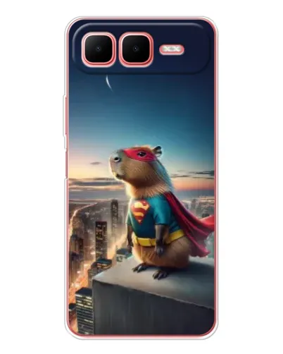 Чехол для Infinix Smart 10 Plus с картинкой «Капи-мен супергерой» Чехол для Infinix Smart 10 Plus с картинкой «Капи-мен супергерой»