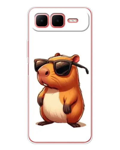 Чехол для Infinix Smart 10 Plus с картинкой «Капибара в очках» Чехол для Infinix Smart 10 Plus с картинкой «Капибара в очках»