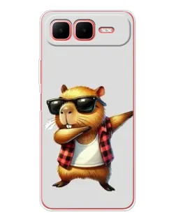 Чехол для Infinix Smart 10 Plus с картинкой «Капибара рэпер даб» Чехол для Infinix Smart 10 Plus с картинкой «Капибара рэпер даб»