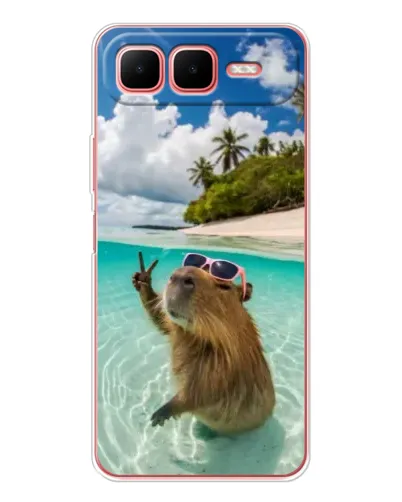 Чехол для Infinix Smart 10 Plus с картинкой «Капибара на море» Чехол для Infinix Smart 10 Plus с картинкой «Капибара на море»
