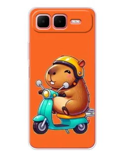 Чехол для Infinix Smart 10 Plus с картинкой «Капибара на скутере» Чехол для Infinix Smart 10 Plus с картинкой «Капибара на скутере»