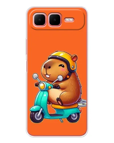 Чехол для Infinix Smart 10 Plus с картинкой «Капибара на скутере» Чехол для Infinix Smart 10 Plus с картинкой «Капибара на скутере»