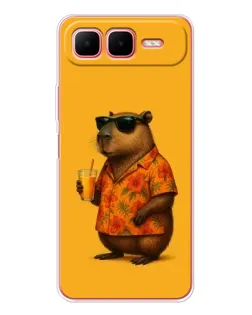 Чехол для Infinix Smart 10 Plus с картинкой «Капибара на отдыхе» Чехол для Infinix Smart 10 Plus с картинкой «Капибара на отдыхе»