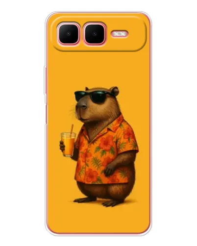 Чехол для Infinix Smart 10 Plus с картинкой «Капибара на отдыхе» Чехол для Infinix Smart 10 Plus с картинкой «Капибара на отдыхе»