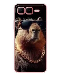 Чехол для Infinix Smart 10 Plus с картинкой «Капибара золотая цепь» Чехол для Infinix Smart 10 Plus с картинкой «Капибара золотая цепь»