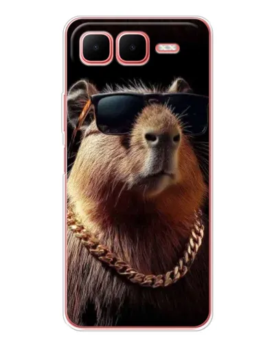 Чехол для Infinix Smart 10 Plus с картинкой «Капибара золотая цепь» Чехол для Infinix Smart 10 Plus с картинкой «Капибара золотая цепь»
