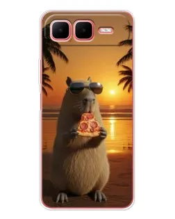 Чехол для Infinix Smart 10 Plus с картинкой «Капибара с пиццей» Чехол для Infinix Smart 10 Plus с картинкой «Капибара с пиццей»