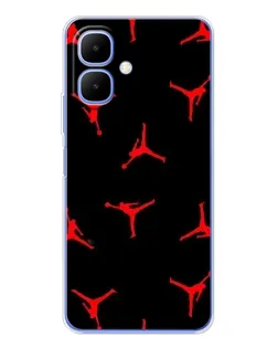 Чехол для Infinix Smart 10 с картинкой «Jordan Red Pattern»