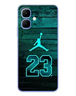Чехол для Infinix Smart 10 с картинкой «Jordan Cyan 23»